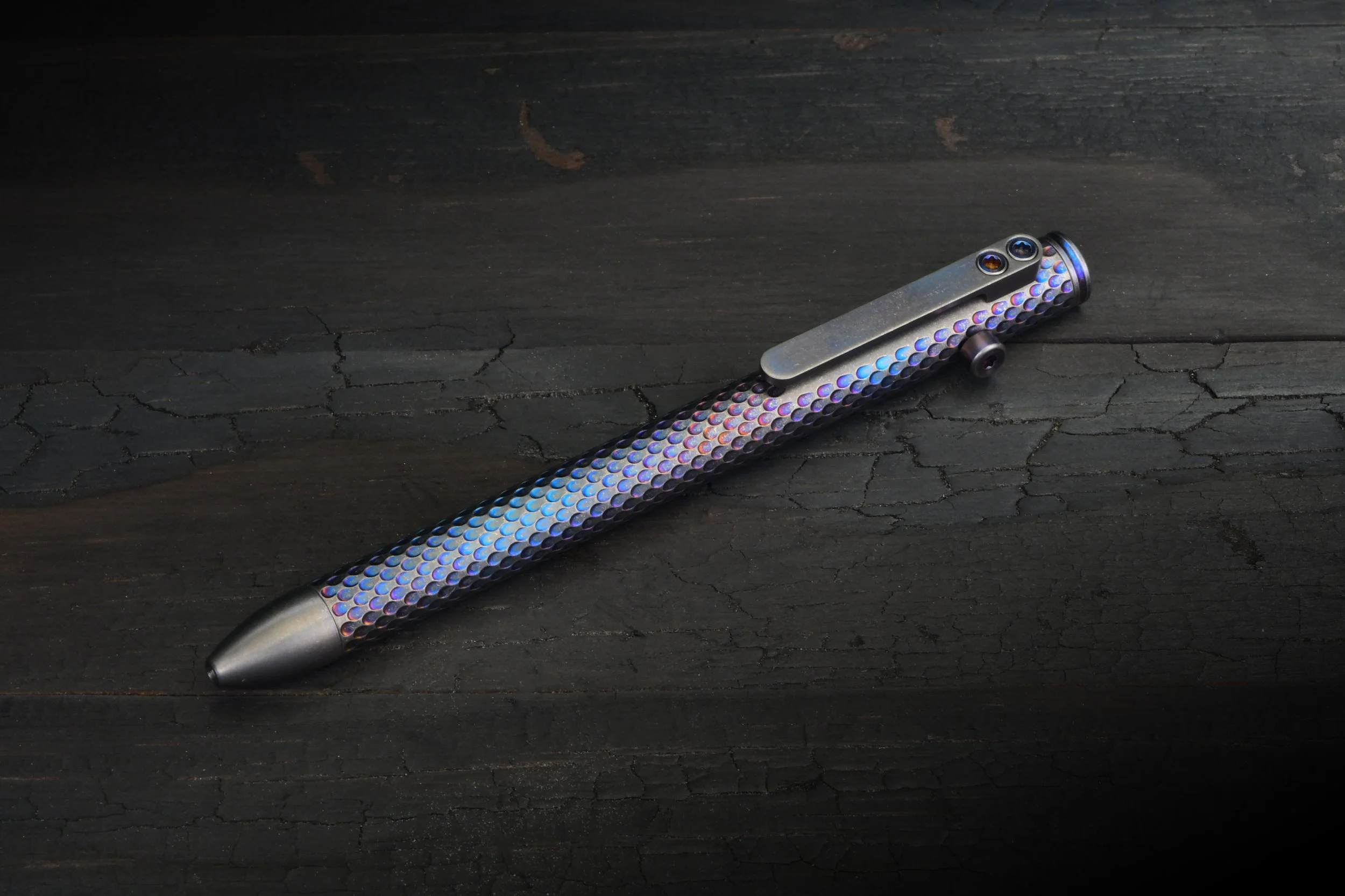 Full Mithril Dragon's Breath w/Timascus Clip CamPen by BilletSPIN